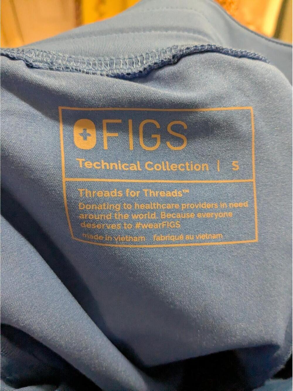 FIGS Size XS Leon Scrub Top & HW Pants Sz S Scrub Set Royal Blue Women NWT Rare - Picture 3 of 3